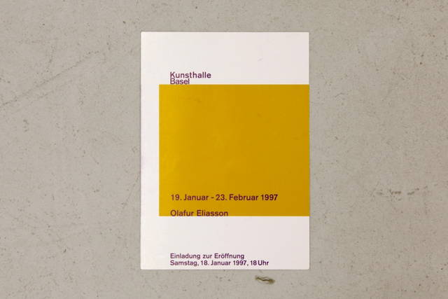 Invitation for Olafur Eliasson: The curious garden, 1997, Kunsthalle Basel, 1997