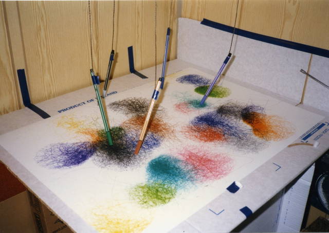 Drawing machine experiments by Olafur Eliasson and Elias Hjörleifsson - Sea between Greenland and Iceland – 1999