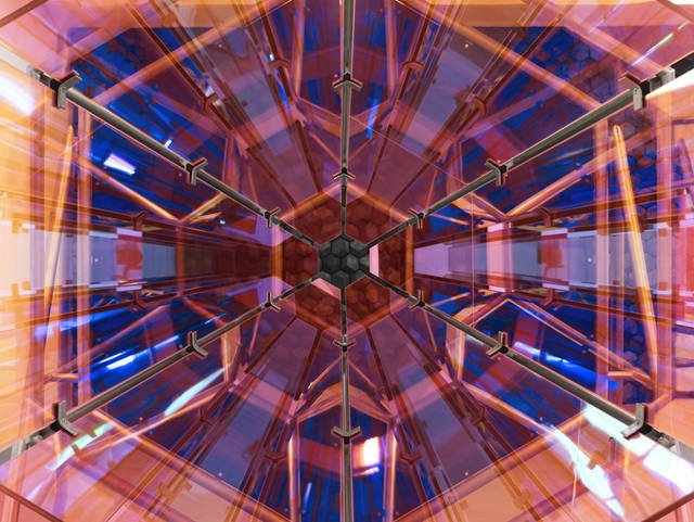 Red double kaleidoscope, 2005 - Jarla Partilager, Stockholm – 2005 - Photo: Mathias Johansson 