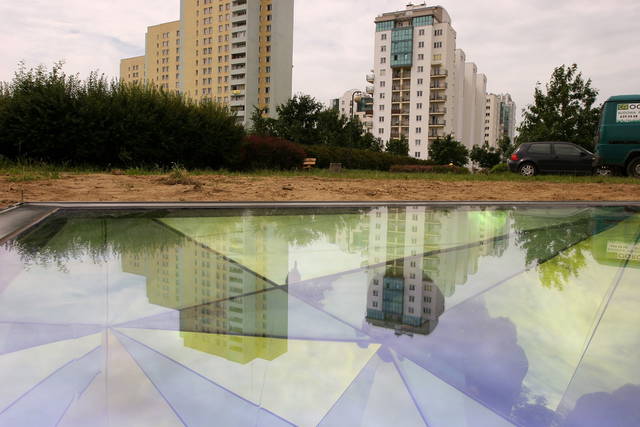 Negative glacier kaleidoscope (Kepler icosa star) - Bródno Sculpture Park, Museum of Modern Art, Warsaw – 2009 - Photo: Joanna Mytkowska