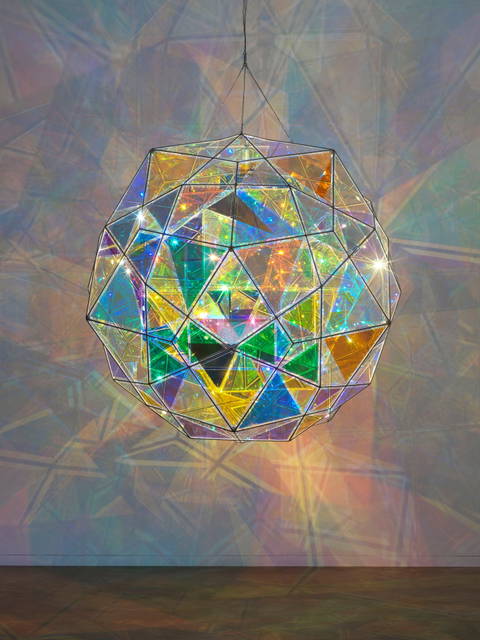 Firefly double-polyhedron sphere experiment, 2020 - Studio Olafur Eliasson, Berlin – 2021 - Photo: Jens Ziehe