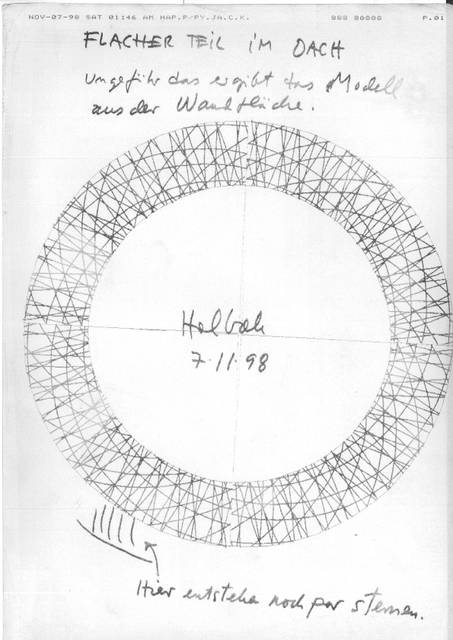 Sketch for 5-dimensionel pavillon, 1998 by Einar Thorsteinn