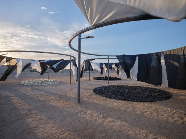Installation view, the curious desert - Al Thakhira, Qatar – 2023 - Photo: Anders Sune Berg