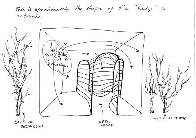 Sketch for The forked forest path, 1998