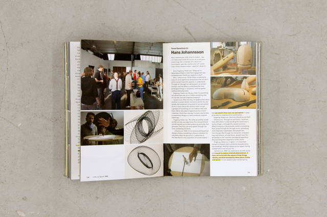 Spread from Olafur Eliasson: Your mobile expectations; BMW H2R project, edited by Martina Kupiak / Studio Olafur Eliasson, Baden 2008