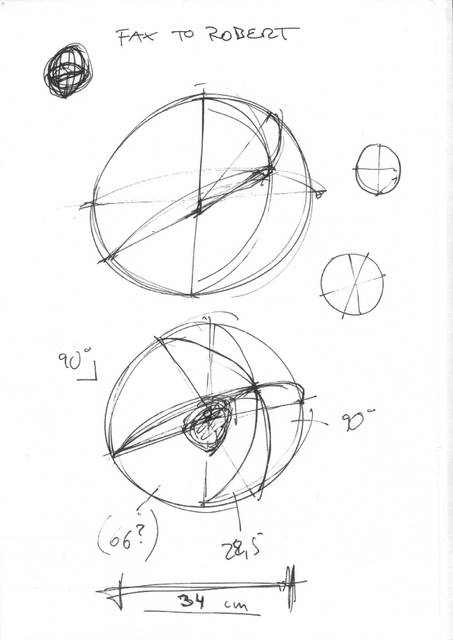 Sketch for Moving stars takes time, 2008