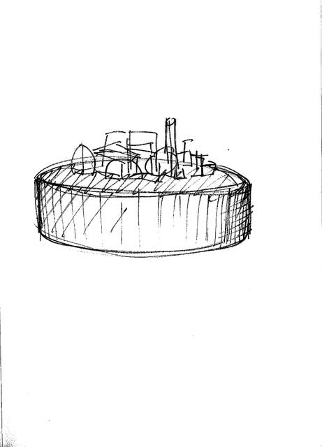 Sketch for the exhibition Olafur Eliasson: Innen Stadt Außen, Martin-Gropius-Bau, Berlin