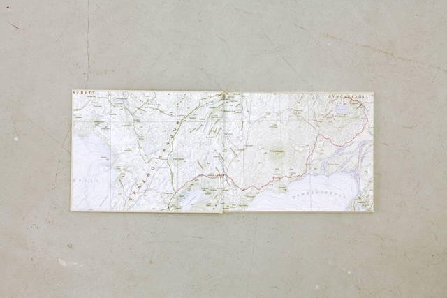 Spread from The Goose Lake Trail (Southern Route), A Road Conversation between Olafur Eliasson and Hans Ulrich Obrist, edited by Studio Olafur Eliasson and Eidar Art Center, Iceland 2006