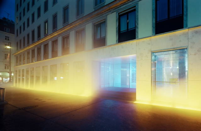 Yellow fog, 1998 - Verbund headquarters, Am Hof, Vienna – 2008 - Photo: Rupert Steiner