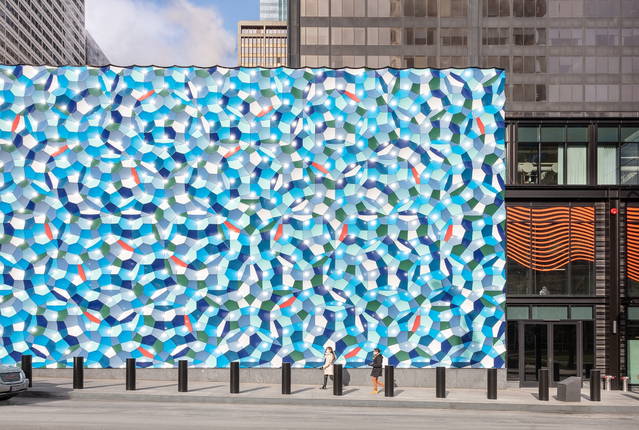 Atmospheric wave wall, 2020 - Willis Tower, Chicago – 2020 - Photo: Darris Lee Harris