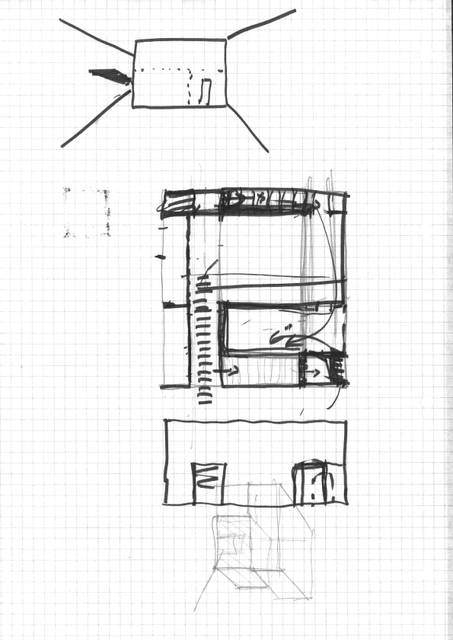 Sketch for the exhibition Chaque matin je me sens différent, chaque soir je me sens le même, 2002