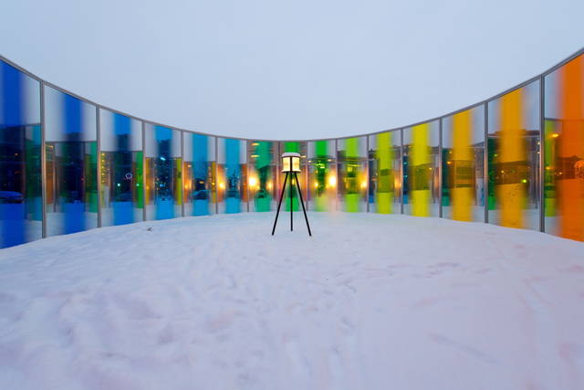 Panoramic awareness pavilion, 2013 - Des Moines Art Center, John and Mary Pappajohn Sculpture Park, Iowa – 2013 - Photo: Rich Sanders