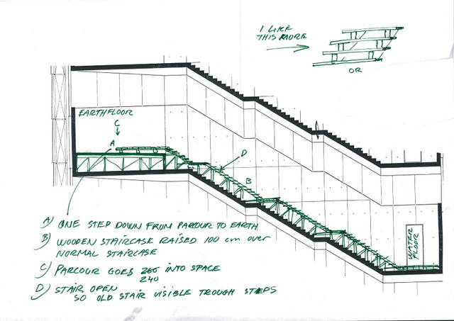 Sketch for The mediated motion, 2001