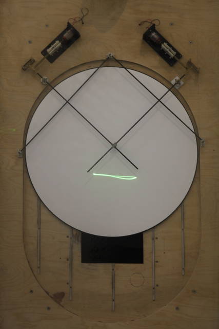 Spatial vibration: string-based instrument,  study II (2008) with Hildur Guðnadóttir, at Life is spa - Studio Olafur Eliasson, Berlin – 2011 - Photo: María del Pilar García Ayensa / Studio Olafur Eliasson