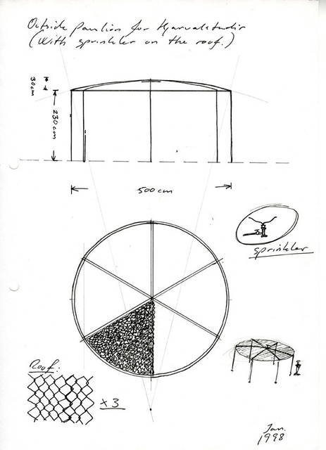 Sketch for Ice pavilion, 1998