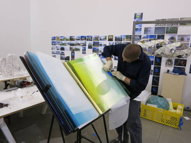 A View Becomes a Window, 2013 in production - Studio Olafur Eliasson, Berlin – 2013 - Photo: Sophie-Therese Burisch / Studio Olafur Eliasson