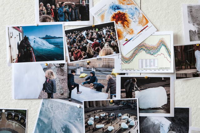 Harvesting ice from the sea off the coast of Greenland, 2014; Ice Watch (2014) in Copenhagen, 2014,  - Photo: María del Pilar García Ayensa / Studio Olafur Eliasson 