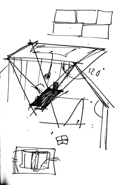 Sketch for the exhibition Olafur Eliasson: Innen Stadt Außen, 2010, Martin-Gropius-Bau, Berlin, 2010