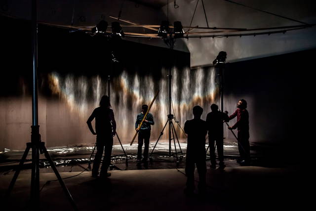 At Studio Olafur Eliasson, testing Rainbow assembly, 2016 - Photo: María del Pilar García Ayensa / Studio Olafur Eliasson 