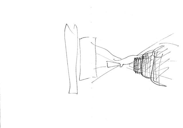 Sketch for the exhibition Olafur Eliasson: Innen Stadt Außen, 2010, Martin-Gropius-Bau, Berlin, 2010