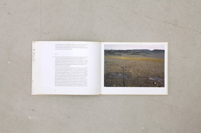 Spread from The Goose Lake Trail (Southern Route), A Road Conversation between Olafur Eliasson and Hans Ulrich Obrist, edited by Studio Olafur Eliasson and Eidar Art Center, Iceland 2006