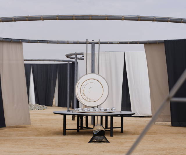 Solar-drawing observatory (Small spheres), 2023 - Al Thakhira, Qatar – 2023 - Photo: Anders Sune Berg