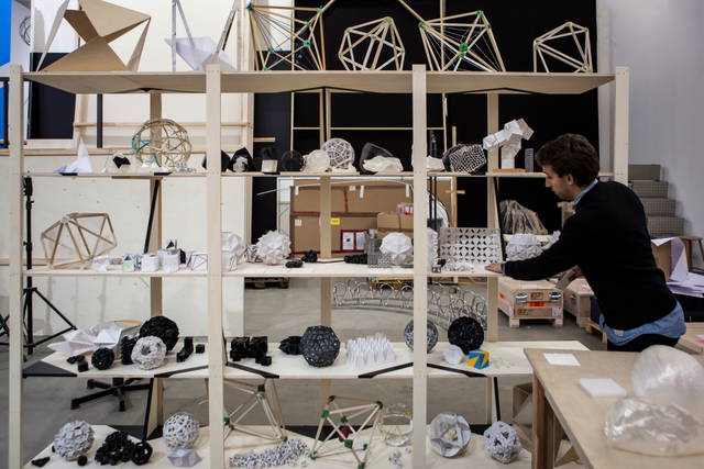 At Studio Olafur Eliasson, preparation for Green Light project space in Venice - Photo: Runa Maya Mørk Huber / Studio Olafur Eliasson