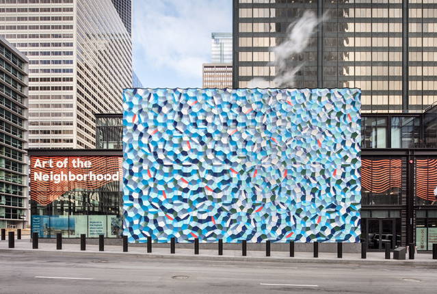 Atmospheric wave wall, 2020 - Willis Tower, Chicago – 2020 - Photo: Darris Lee Harris