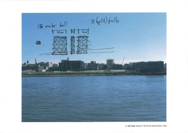 Sketch for The New York City Waterfalls, 2008