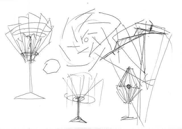 Sketch for Monofrequency lamp, 2004