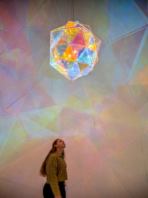 Infinite colour double polyhedron lamp, 2011 - Dansk Arkitektur Center, Copenhagen – 2021 - Photo: Rasmus Hjortshoj