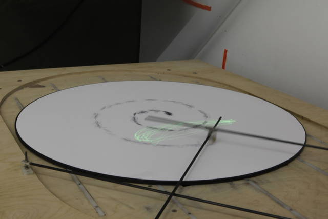 Spatial vibration: string-based instrument,  study II (2008) with Hildur Guðnadóttir, at Life is spa - Studio Olafur Eliasson, Berlin – 2011 - Photo: María del Pilar García Ayensa / Studio Olafur Eliasson