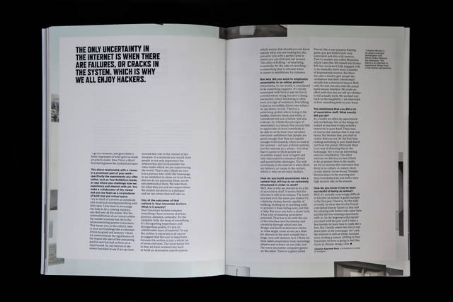 Spread from Your uncertain archive by Studio Olafur Eliasson in Disegno no.7, Spread from Your uncer