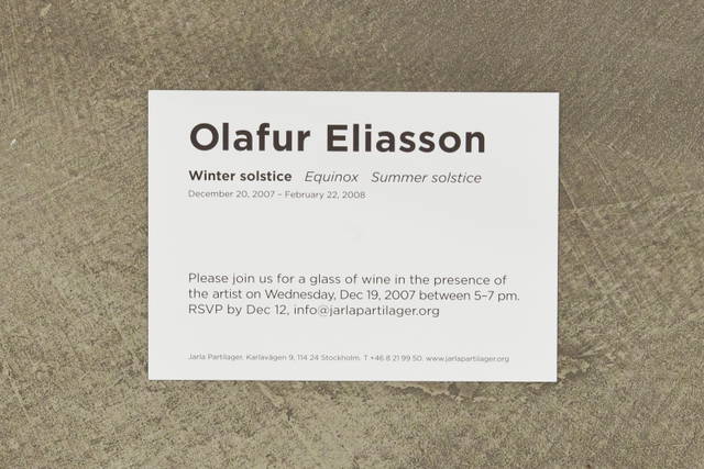Invitation for Winter solstice, 2007, Jarla Partilager, Stockholm, 2007