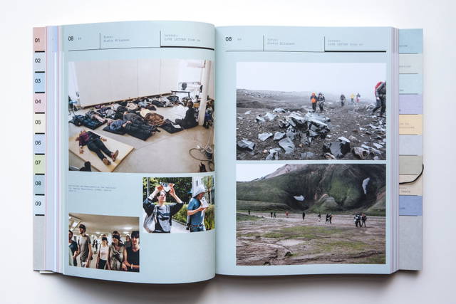 Spread from Love letter from us by Olafur Eliasson, Christina Werner and Eric Ellingsen in Akademie  - Photo: María del Pilar García Ayensa / Studio Olafur Eliasson