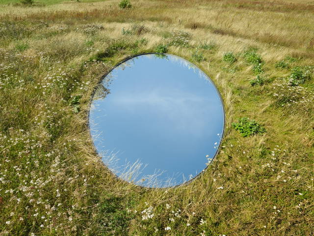 Your glacial expectations, 2012 (2012). Study of an elliptical mirror, part of a site-specific installatio - Kvadrat, Ebeltoft, Denmark – 2016 - Photo: Casper Sejersen