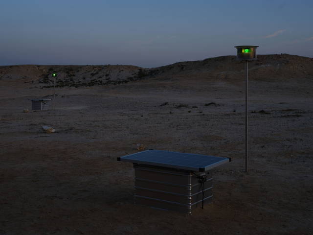 Orientation lights for rising seas, 2023 - Al Thakhira, Qatar – 2023 - Photo: Anders Sune Berg