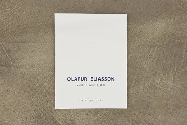 Invitation for Works on paper and other flat objects, 2007, PKM Gallery, Seoul, 2007