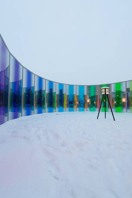 Panoramic awareness pavilion, 2013 - Des Moines Art Center, John and Mary Pappajohn Sculpture Park, Iowa – 2013 - Photo: Rich Sanders