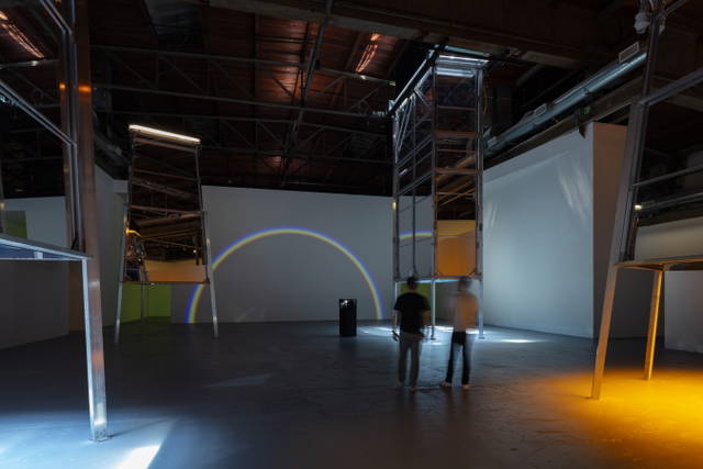Installation view of 'Olafur Eliasson: Open' at The Geffen Contemporary at MOCA, Los Angeles, 2024  - The Geffen Contemporary at MOCA, Los Angeles - Photo: Zak Kelley