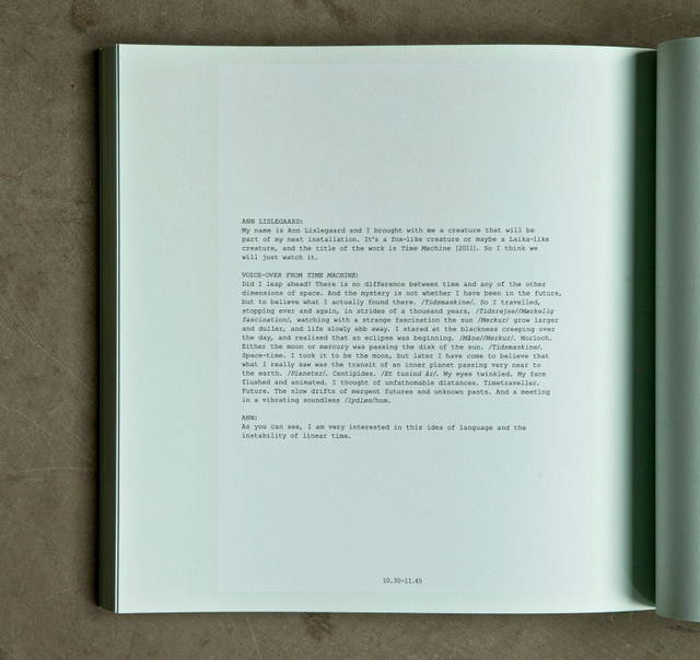 Ann Lislegaard introduces Time Machine from Olafur Eliasson: Life is Space 4, edited by Anna Engberg-Pedersen / Studio Olafur Eliasson, Berlin 2012