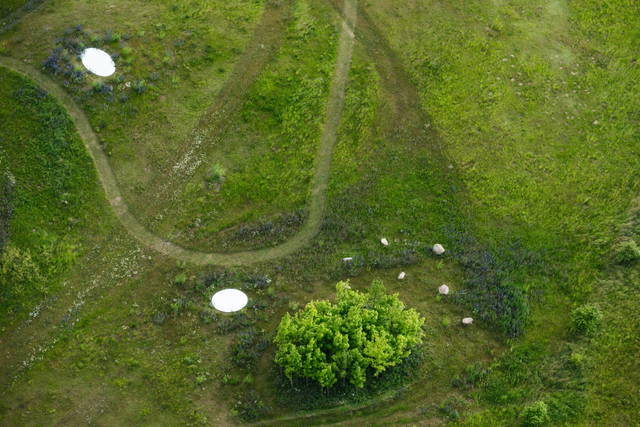 Your glacial expectations, 2012 (2012) from above - Kvadrat, Ebeltoft, Denmark – 2013 - Photo: Iwan Baan