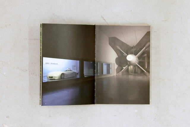 Spread from Olafur Eliasson: Your mobile expectations; BMW H2R project, edited by Martina Kupiak / Studio Olafur Eliasson, Baden 2008