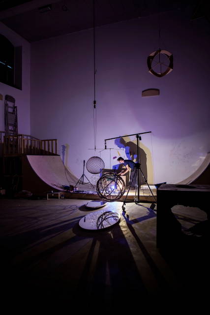 At Studio Olafur Eliasson, testing light and shadow effects - Photo: Runa Maya Mørk Huber / Studio Olafur Eliasson 