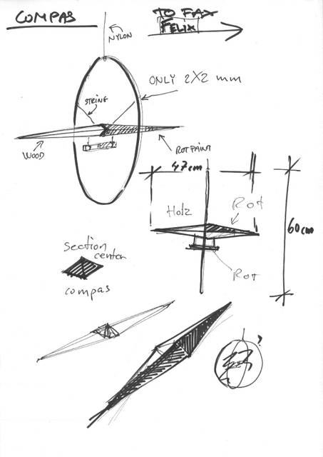 Sketch for 360° compass, 2009