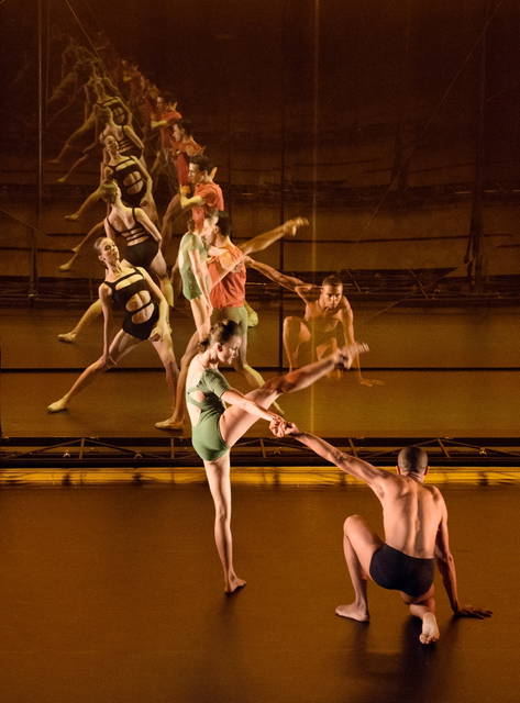 Tree of Codes, 2015 by Wayne McGregor, Olafur Eliasson and Jamie xx with dancers from Company Wayne McGregor and Paris Opera Ballet - Opera House, Manchester – 2015 - Photo: Joel Chester Fildes