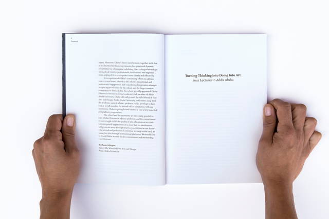 Spread from Turning Thinking into Doing into Art, edited by Studio Olafur Eliasson: Anna Engberg-Pedersen, Geoffrey Garrison, Kristina Köper, Berlin 2015 - Photo: María del Pilar García Ayensa / Studio Olafur Eliasson