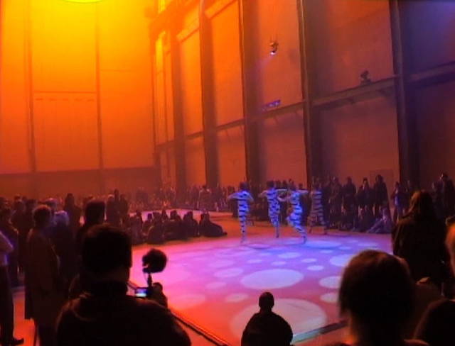Merce Cunningham Dance Company performs within The weather project at Tate Modern