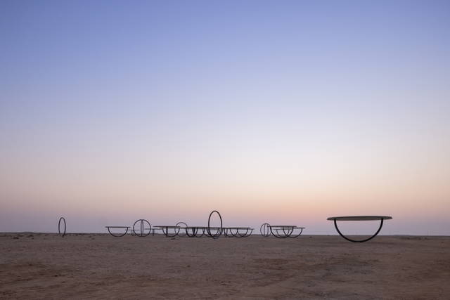 Shadows travelling on the sea of the day - Northern Heritage Sites, Doha, Qatar – 2022 - Photo: Iwan Baan