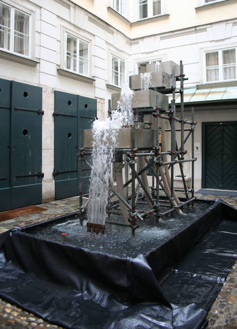 Reversed waterfall, 1998 - TBA21, Vienna – 1998 - Photo: Michael Strasser